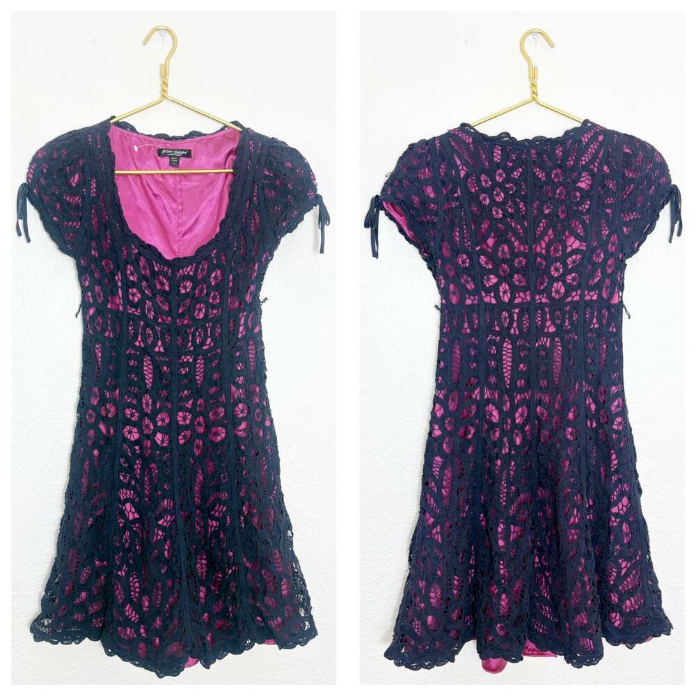 Vintage 90s Betsey Johnson Battenburg Lace Dress Size 4 Whimsigoth Y2K Fairy